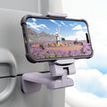 Airplane Travel Essentials Phone Holder, Klearlook Christmas Stocking Stuffers Phone Mount with Multi-Directional 360° Rotation, Travel Must Haves Handsfree Gadgets for Flying, Table or Outdoor-Lilac