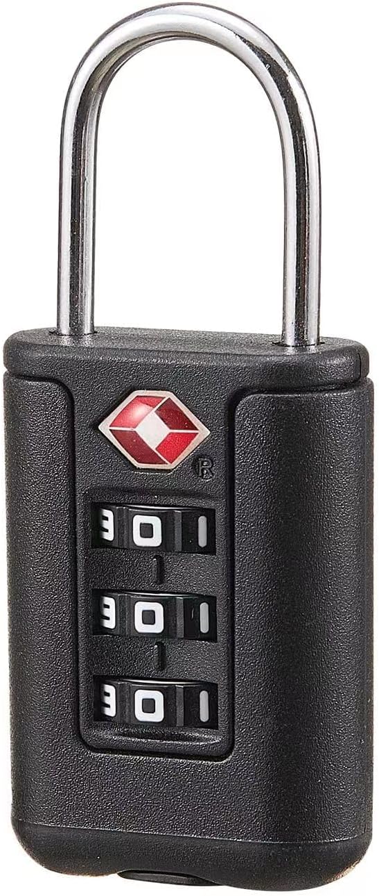 TSA Approved Luggage Locks - Combo Locks with Code (Black)