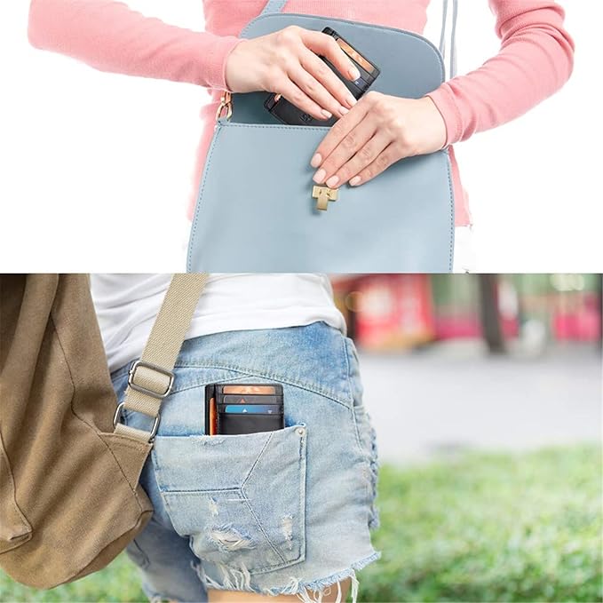 GH GOLD HORSE Slim RFID Blocking Card Holder Minimalist Leather Front Pocket Wallet for Women | Slim, RFID Blocking, Minimalist, Front Pocket