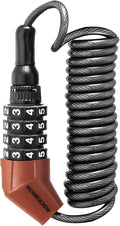 ROCKBROS Motorcycle Helmet Lock Bike Cable Lock Lightweight Bike Lock Combination Small Bicycle Lock Resettable Bike Wheel Lock for Strollers, Luggage (Red)