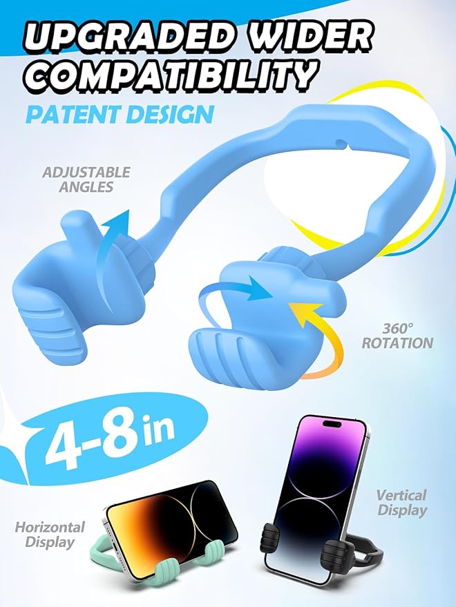 Teens Boys Adults Kids Men Gifts: Thumbs Up Lazy Phone Stand Cell Phone Holder for Desk Funny Gift for Teenager Girl Him Men Women Wife Cool Gadgets Stuff Stocking Stuffers Birthday Gifts Ideas
