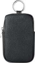 MUQING Silicone Case for Hand Sanitizer Card Spray, Storage Bag with Sliver Spring-loaded Buckle, Accessory Pouch, Power Mist and Glow Bottle Mist 1FL OZ (Black)