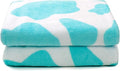 Blue Throw Blanket for Kids, Lightweight Fuzzy Fleece Travel Blanket, Soft Cyan Bedding for Car Seat, Stroller, Airplane, 40X50 Inches