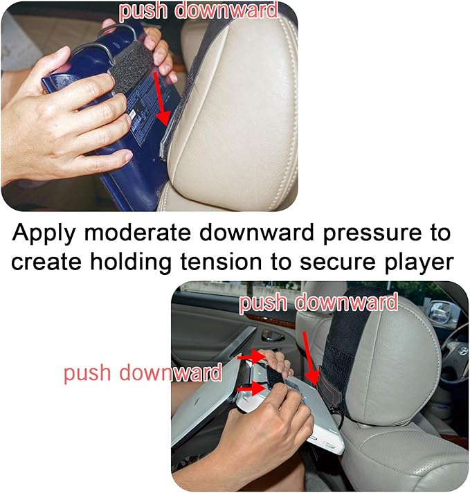 TFY Universal Car Headrest Mount Holder for Portable DVD Player
