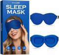 Sleep Eye Mask, 3D Contoured 100% Blackout Eye Mask, Sleep Mask with Adjustable Strap, Night Blindfold for Women Men, Eye Mask for Sleeping, Blue