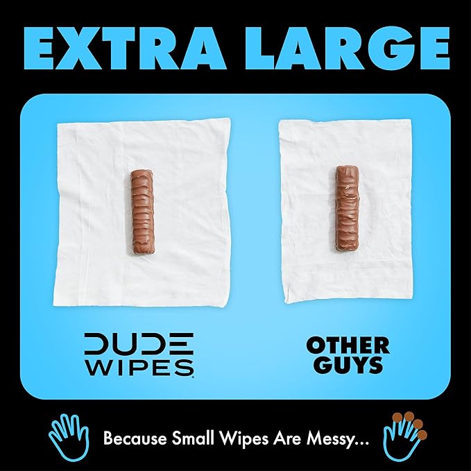 DUDE Wipes Double Deuce Unscented Travel Wipes - 2 Wipes per Pack (40 packs, 80 Count) - On-The-Go Adult Flushable Wipes for Sensitive Skin - Infused with Vitamin E and Aloe - Septic and Sewer Safe