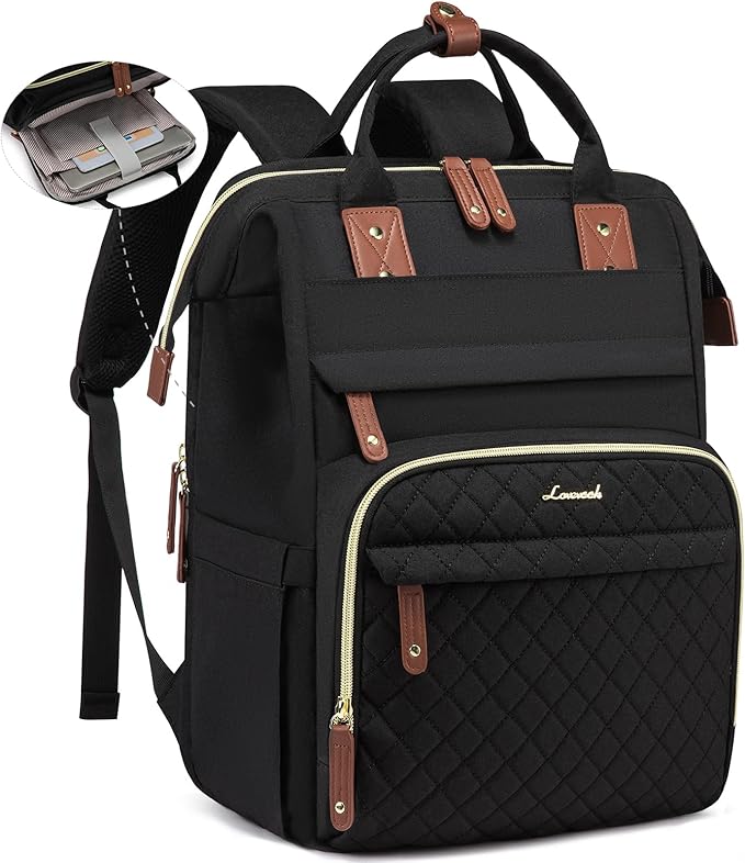 LOVEVOOK Laptop Backpack for Women, 17.3'' Waterproof Nurse Bag Teacher Work Backpack Purse for Women, Travel Computer Backpack for College Office Business Ladies