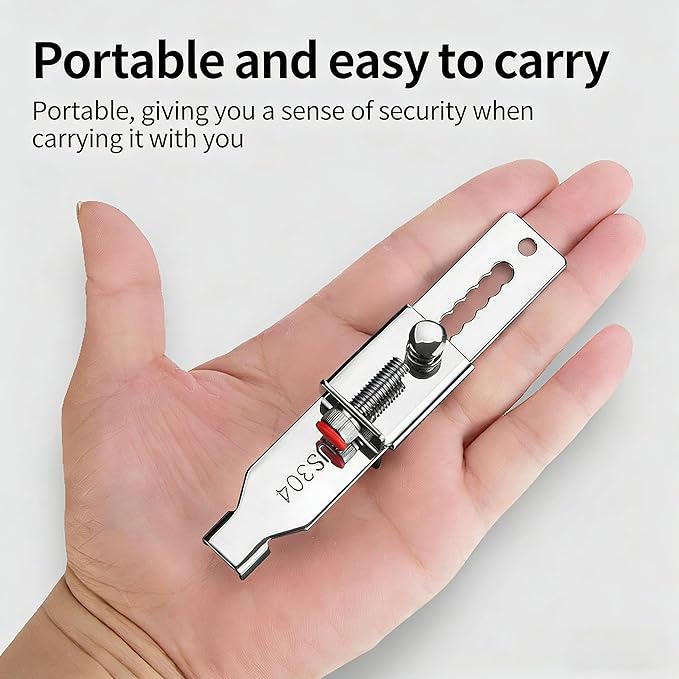 Portable Door Lock for Travel，Hotel Door Safety Locks from Inside，Quick No-Tool Installation, for Additional Safety and Privacy, Perfect for Traveling Hotel Home Apartment College