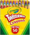 Crayola Mini Twistables Crayons for Kids (50ct), Back to School Supplies, No Peel Crayons for Coloring Books, Gift for Toddlers & Kids, Arts & Crafts, 3+