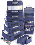 Veken 10 Set Packing Cubes for Travel Essentials, Suitcase Organizer Bags in 4 Sizes, Carry-On Luggage Accessories with Large Laundry Bag & Passport Holder, Must-Have for Airplane, Road Trip & Camping
