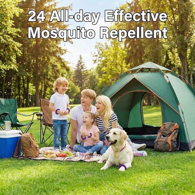 BuggyBands 12 Pack Mosquito Repellent Bracelets for Adults & Kids, Individually Wrapped, DEET Free, Natural and Waterproof Band