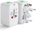 Bates- Universal Adapter for Travel, Compact International Power Adapter for USA, EU, UK, Australia, and India Outlets, All in One