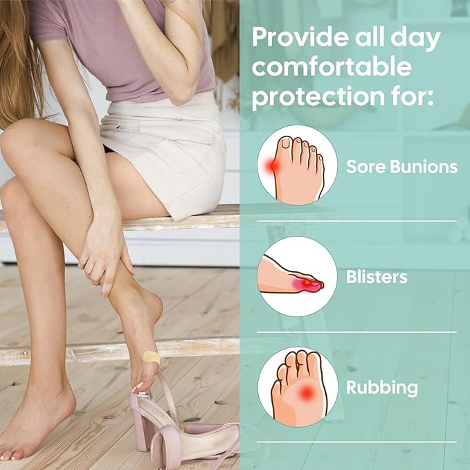 Welnove Gel Blister Bandages for Feet - 30ct Blister Cushion for Heel, Toe - Water-Resistant Hydrocolloid Bandages - Blister Pads for Prevention & Recovery (Spot Pack)