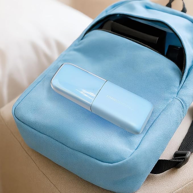 Toothbrush Travel Case, 2-in-1 Large Capacity Toothbrush Holder and Rinse Cup with Cover for Traveling, Camping, Gym, and Trips (Blue)