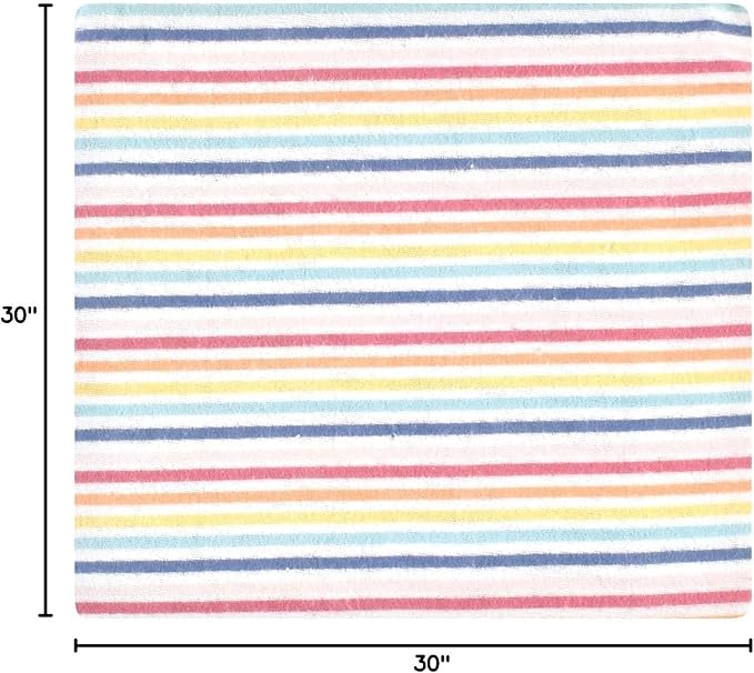 Hudson Baby Unisex Baby Cotton Flannel Receiving Blankets, Creative Rainbow, One Size