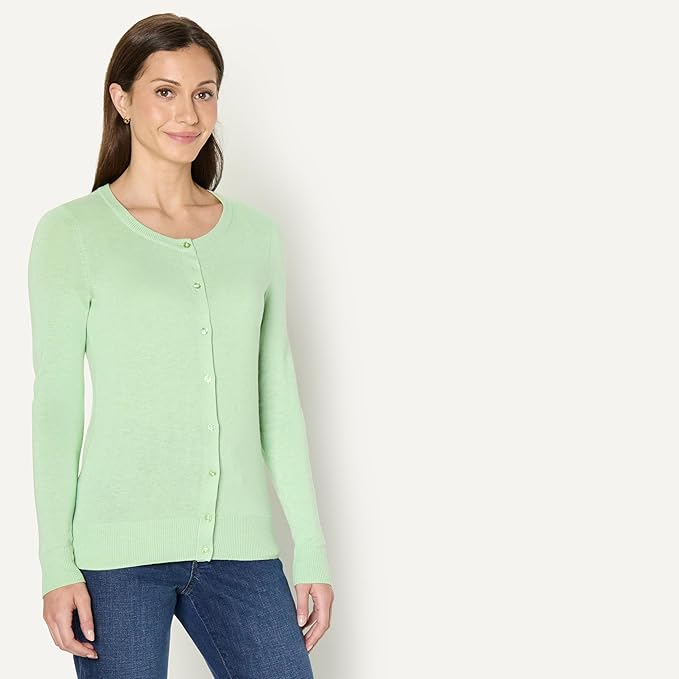 Amazon Essentials Women's Lightweight Crewneck Cardigan Sweater (Available in Plus Size)