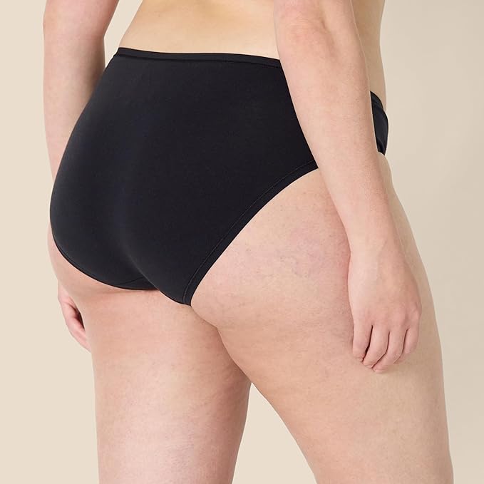 Amazon Essentials Women's Breathable Cotton Bikini Brief Underwear with Full Coverage, Multipacks