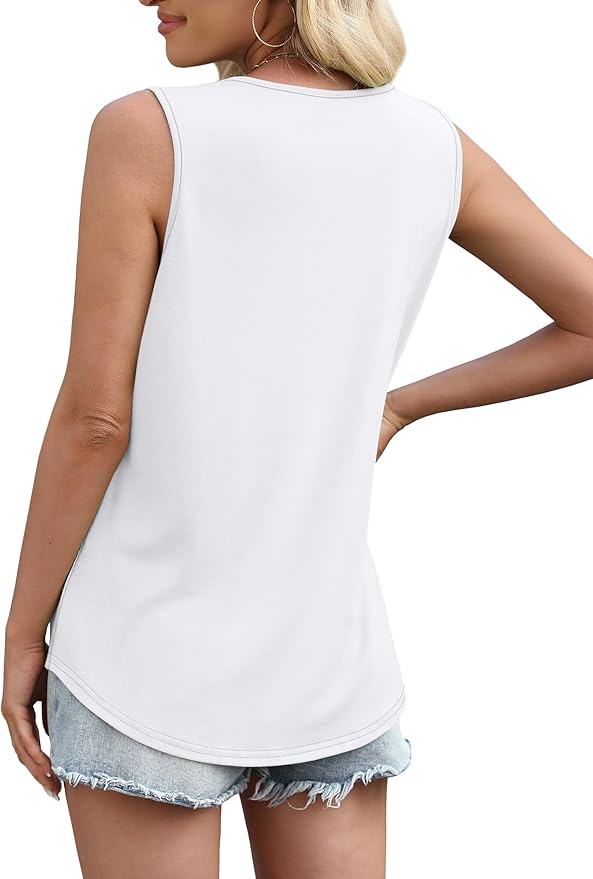 WIHOLL Women's Square Neck Tank Top