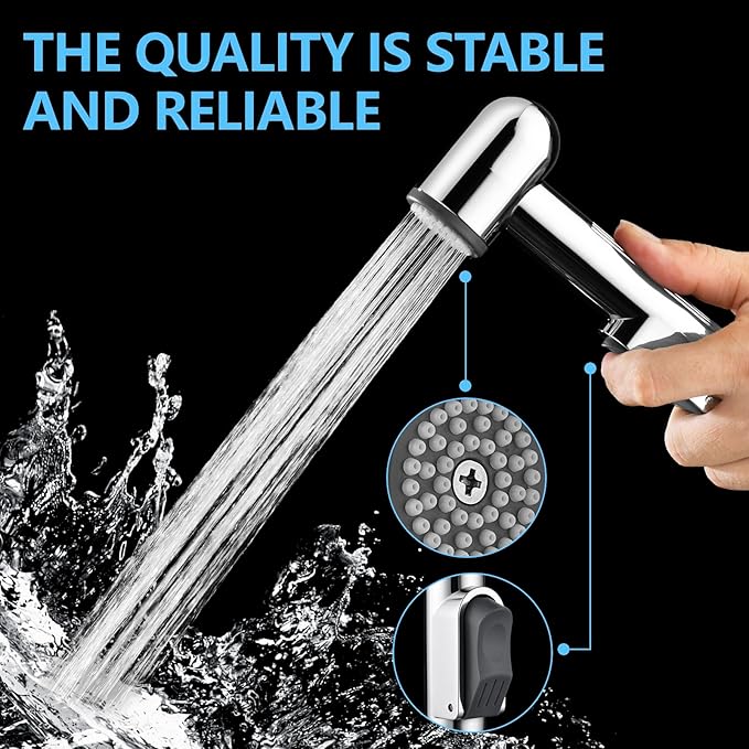 Handheld Bidet Sprayer for Toilet - Durable ABS Bathroom Jet for Feminine Hygiene, Baby Cloth Diaper Washer & Pet Bathing - Lightweight Toilet Attachment with Hose, Easy DIY Installation