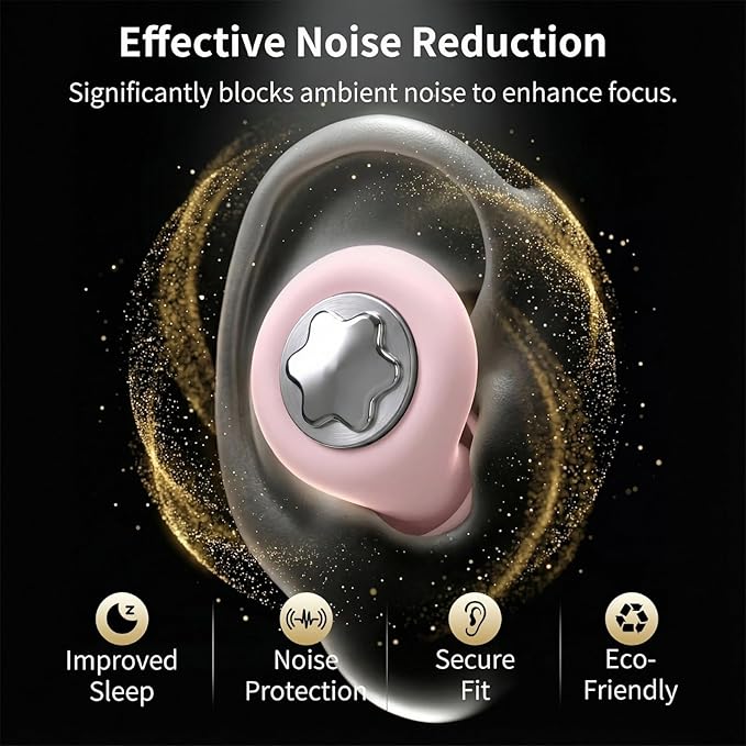 Ear Plugs for Sleeping 45DB Noise Cancelling: Ultra-Comfy Reusable Noise-Reducing Earplugs for Sleeping & Travel & Work Hearing Protection Earbuds with 8 Tips(XS,S, M, L Size)
