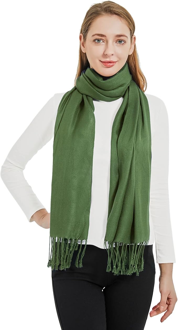 Soft Silky Pashmina Shawl Wraps Solid Colors Scarf for Wedding Evening Dresses
