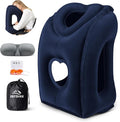 JefDiee Travel Pillow,Inflatable Airplane Pillow for Sleeping Comfortably Supports Head and Chin for Airplane,Car,Bus and Office