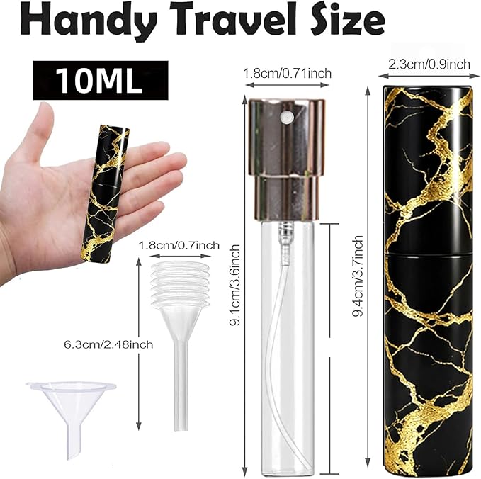 5ml Perfume Atomiser Refillable Bottles Portable Mini Spray Travel Bottle Easy to Refill Empty Atomizer Bottle for Purse Handbag Pocket Luggage,Bright Color (green butterfly 1)