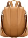 Leather Backpack Purses, Anti-theft Genuine Leather Backpack Bags for Women, Large Capcacity Fashion Convertible Shouler Bags for School Travel Daily