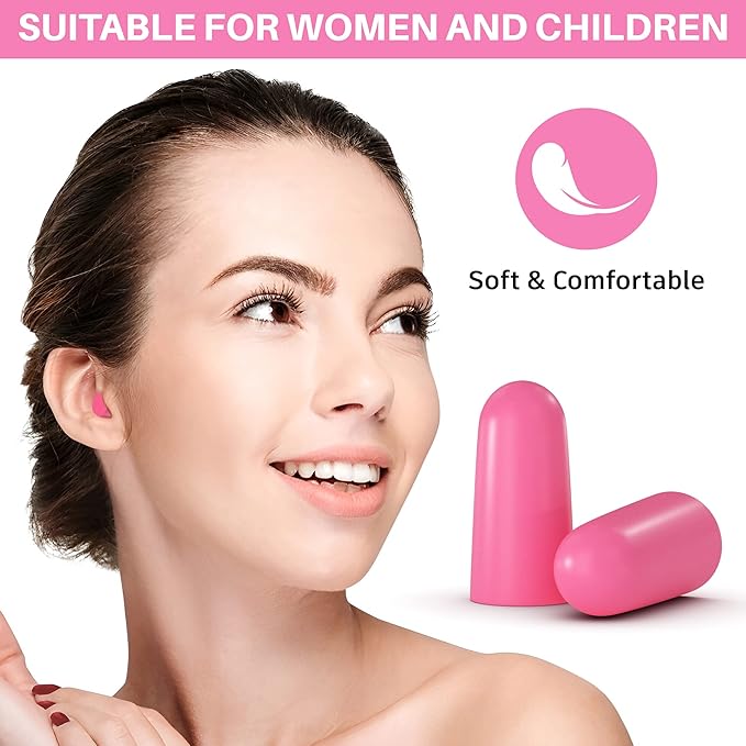 Foam Small Ear Plugs 50 Pair - 30db Disposable Ear Plugs for Noise Reduction Kids Women Children Baby Toddler - Side Sleepers Music Work Airplane Kids Concert Ear Protection Bulk