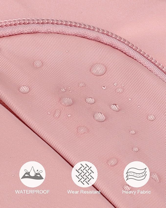 Pritent Crossbody Bags for Women Man Waterproof Sling Bag Backpack Trendy Casual Cross Body Bag with Convertible Shoulder Strap Chest Bag for Camping Hiking Travel Essentials (Pink, Large )