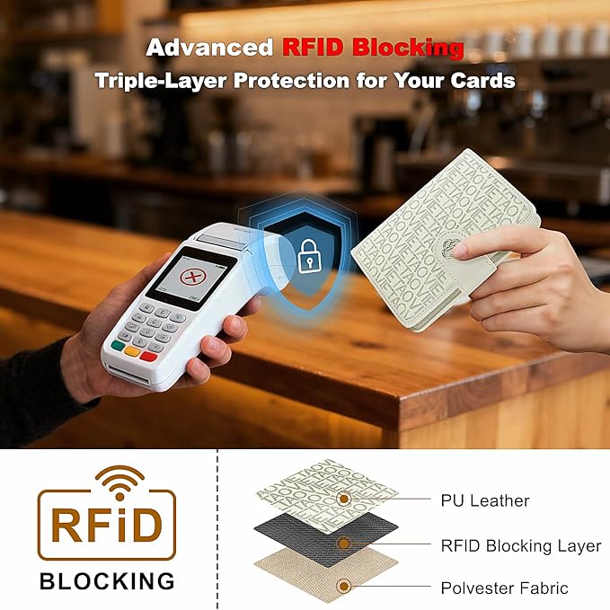 Passport Holder for Travel, RFID Blocking Leather Airtag Wallet for Women Men, Large Passport Cover Essentials Gift, Tickets, Cash, Photo, Sim Card Pen Slot, White