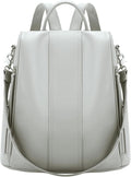 Leather Backpack Purses, Anti-theft Genuine Leather Backpack Bags for Women, Large Capcacity Fashion Convertible Shouler Bags for School Travel Daily