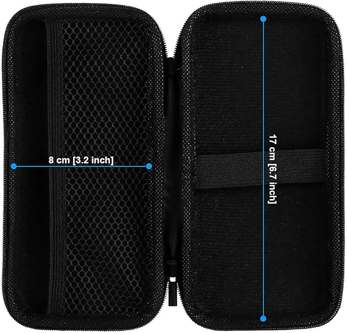 iMangoo Travel Essential Electronics Organizer Pouch Charger Case, Shockproof Dual Zipper Power Bank Cables Tech Accessories Purse, Men & Women Travel Must Have Storage Bag, 6.5x3.2x1 inch Red