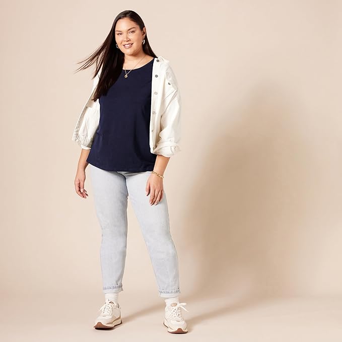 Amazon Essentials Women's Regular-Fit Short-Sleeve T-Shirt (Crewneck and V-Neck Options), Multipacks