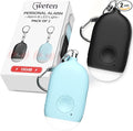 Weten Rechargeable Personal Alarm Keychain - 130dB Siren & LED Light - 2 Pack Personal Safety Alert for Women to Carry - Panic Button Alarm for Security - Rape Whistle for Self Defense (Black&Blue)