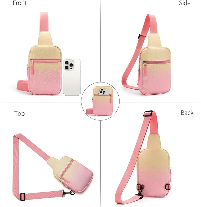 Mothers Day Gifts for Daughter, Birthday Graduation Gifts for 8 9 10 11 12 Year Old Teens Girls Her,Fanny Pack Sling Crossbody Bag Belt Bags Purse, Preppy Teen Girl Gift Trendy Stuff Travel Essentials
