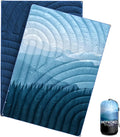 Mini Camping Blanket, Puffy Polar Fleece Blanket Lightweight Warm Outdoor Blanket for Camping,Traveling, Stadium, Hiking, Picnics