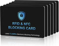 NEW RFID Blocking Card, 6 Pack Fuss Protection for Entire Wallet Shield, Credit Card Protector NFC Bank Debit Blocker, Identity Theft Prevention for Passport Travel Security (6) (6, Black)