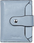 BOSTANTEN Women Leather Wallet RFID Blocking Small Bifold Zipper Pocket Wallet Card Case Purse with ID Window