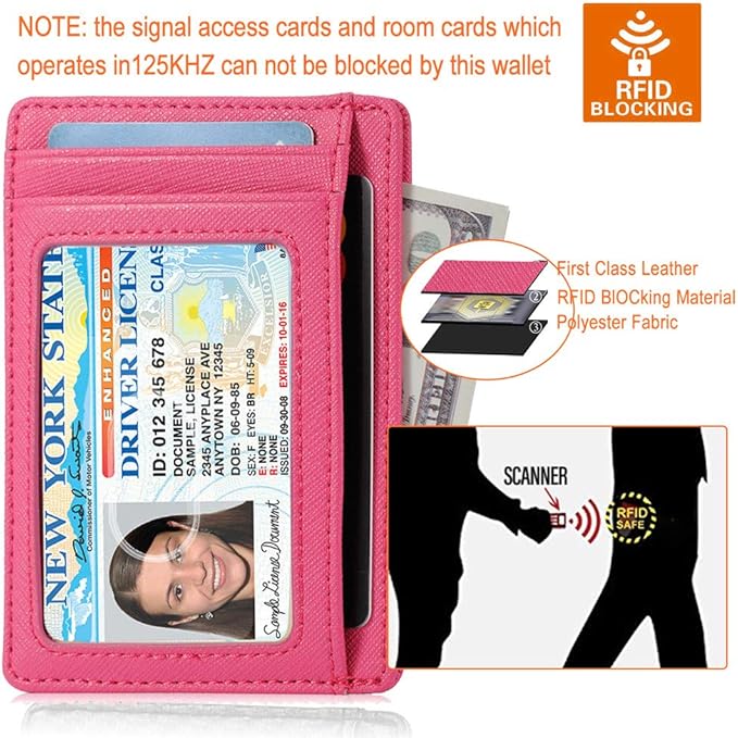 GH GOLD HORSE Slim RFID Blocking Card Holder Minimalist Leather Front Pocket Wallet for Women | Slim, RFID Blocking, Minimalist, Front Pocket