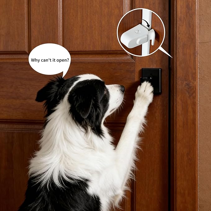 Door Lock for Kids Safety, Snap-On Child Proof Door Latch for Bedrooms Inside, No Drill Portable Door Lock for Baby, Toddler & Pet Proofing Home Use (1Pcs)