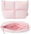 Comfyable Puffy Electronics Organizer Travel Case, Cute Tech Pouch for Women Men, Cable Storage Bag for Charger, Phone, Power Bank, Cord, Compact Tech Accessories Pouch, Light Pink