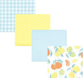 Hudson Baby Unisex Baby Cotton Flannel Receiving Blankets, Citrus Mint, One Size