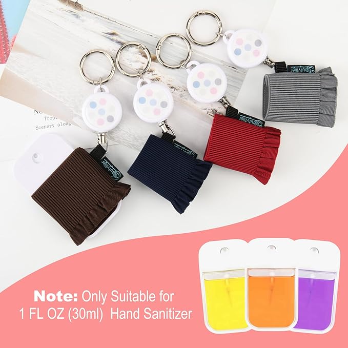 Beautyflier 4pcs Elastic Holder Sleeve for Touchland Power Mist Hand Sanitizer Spray, Cute Hand Sanitizer Holder for Gentle Mist, Glow Mist and Power Mist 1FL OZ, Best Gift for All Ages