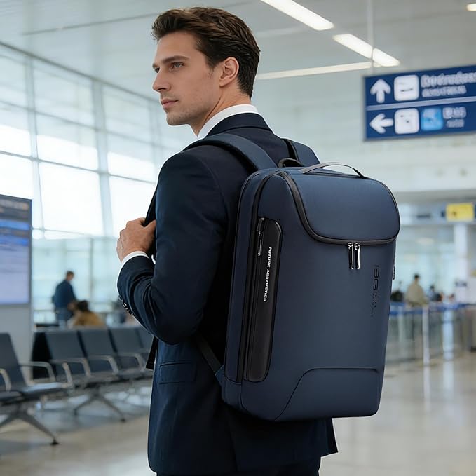 BANGE 17.3 Inch Business Laptop Backpack: Anti-Theft with USB Port & TSA Lock, Waterproof Zippers, Large Travel Commuter Bag