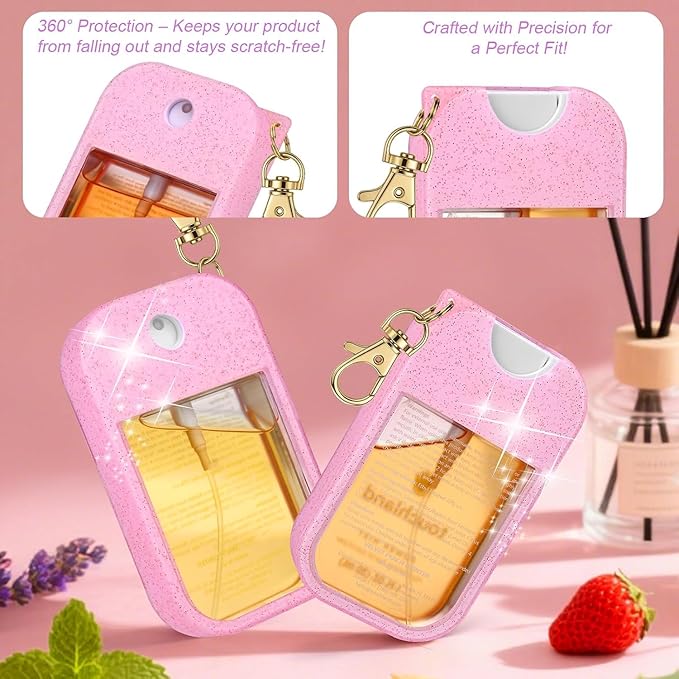 Silicone Case Compatible with Touchland Hand Sanitizer Spray, Protective Case for Power Mist and Glow Mist 1 fl oz