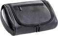 Mens Toiletry Bag, Compact Dopp Kit for Men Travel, PU Leather Shaving Kit, Water-Resistant Minimalist Organizer with Wrist Strap, Travel Toiletry Bag, Gift for Men,Small 9X5.9X3 Inch Black