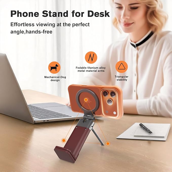 for MagSafe Airplane Phone Holder Mount Travel Essentials for Plane,N55*40 Pro Magnetic Phone Stand for Desk Tray Table,360° Swivel Travel Gifts for Women Men Airplane Gadgets Cruise Must Haves Red