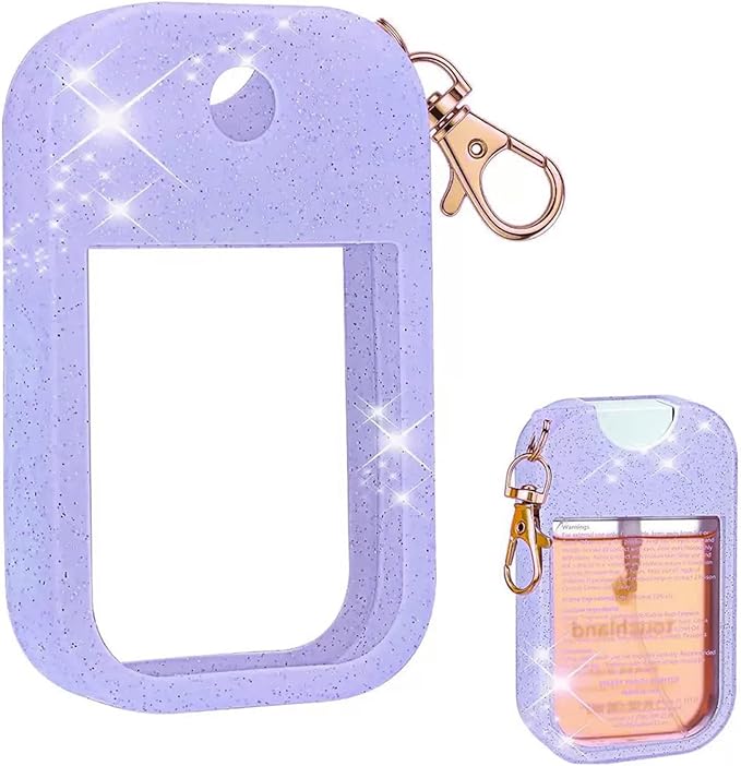 Silicone Case for Touchland Hand Sanitizer Spray – Hand Sanitizer Case Protective Holder with Keychain, Compatible with Power Mist & Glow Mist 1 fl oz