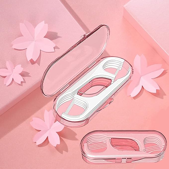 Flosser Dispenser Dental Floss Case Travel Floss Professional Toothpicks Sticks with Travel Case Superfine Floss Picks Dental Picks for Teeth Cleaning